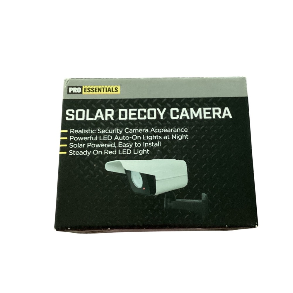 Pro Essentials Solar Decoy Camera Realistic Security Dummy LED Light N0303 New